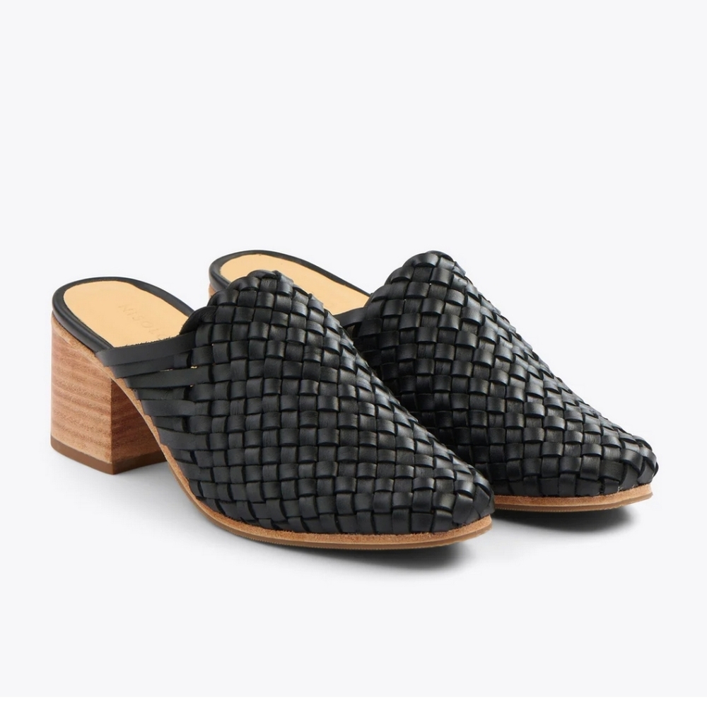 Nisolo All Day Woven Heeled Mule Size 8